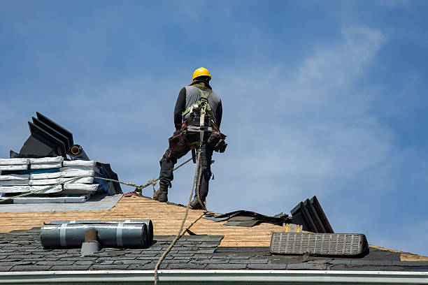 Professional Gutter Installation technician working in Riceboro, GA